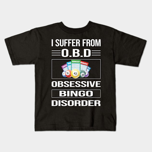 Funny Obsessive Bingo Kids T-Shirt by relativeshrimp